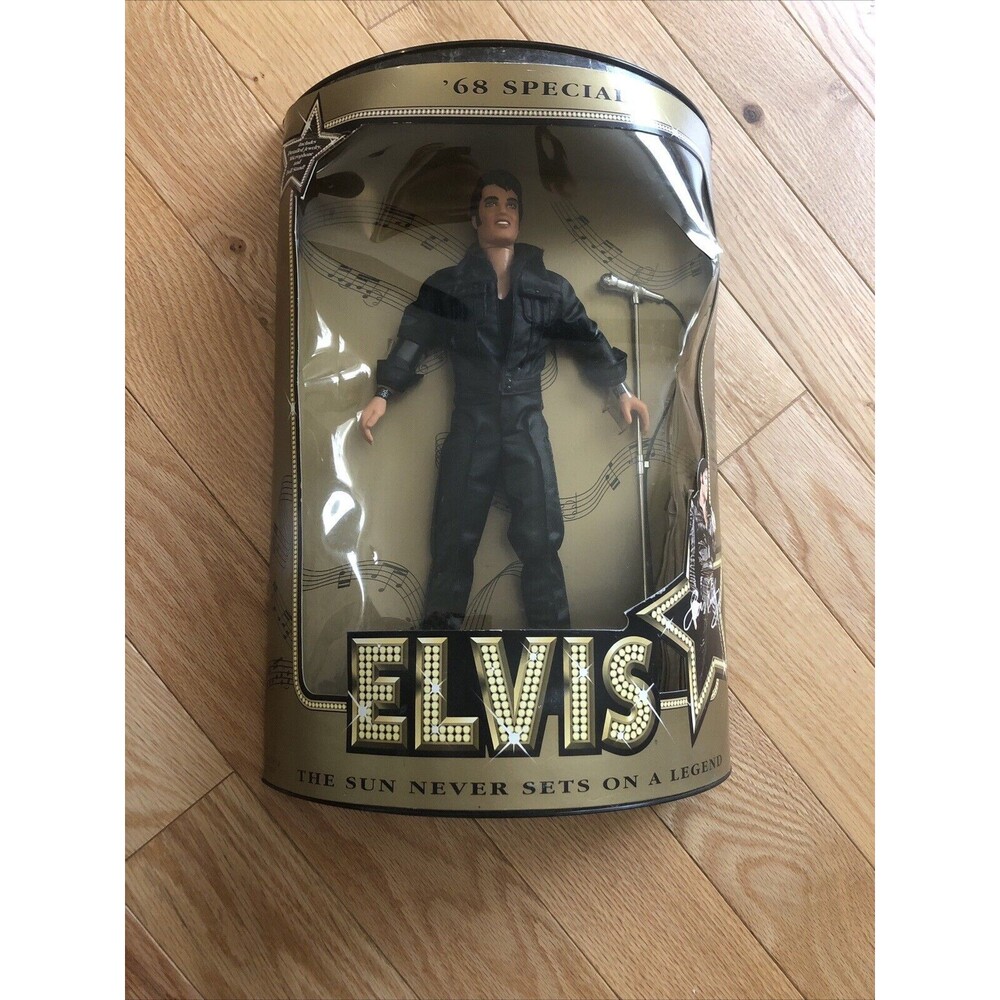 Vintage 1993 Elvis Presley '68 Special Doll Hasbro Unopened Box has damage